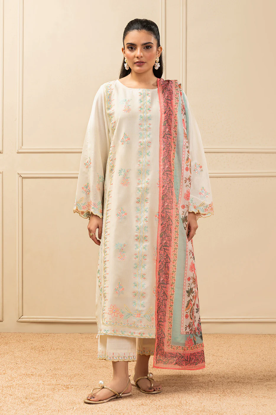 3 PIECE EMBROIDERED MISSOURI SUIT (HIGH CASUAL) - Image 2