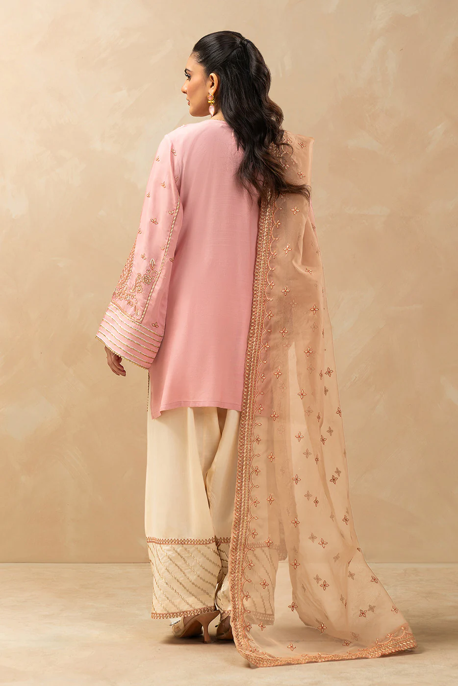 3 PIECE EMBROIDERED RAW SILK SUIT (LUXURY-PRET) - Image 6