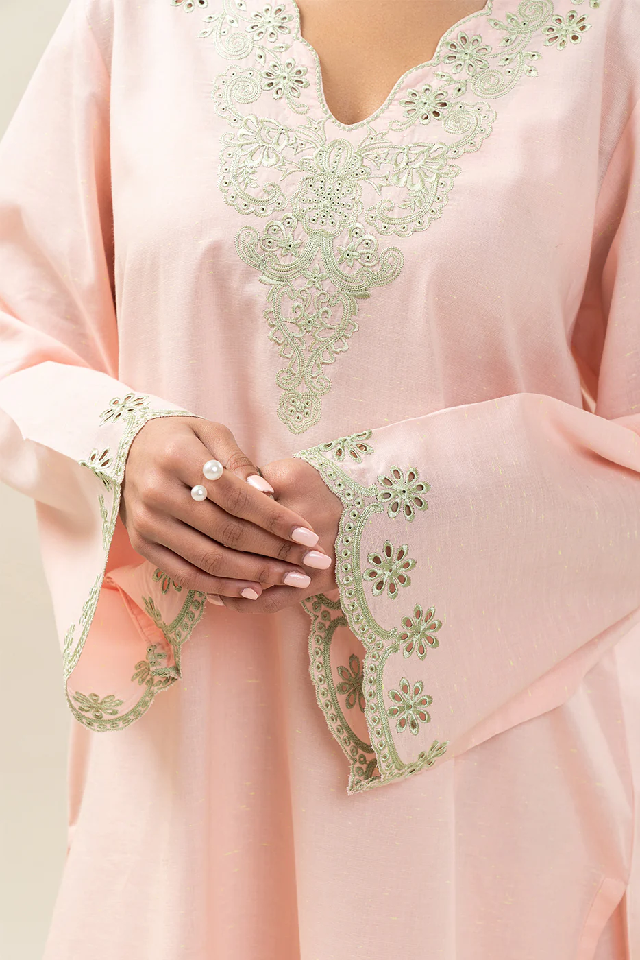 2 PIECE EMBROIDERED NEON NEPS SUIT (PRET) - Image 6