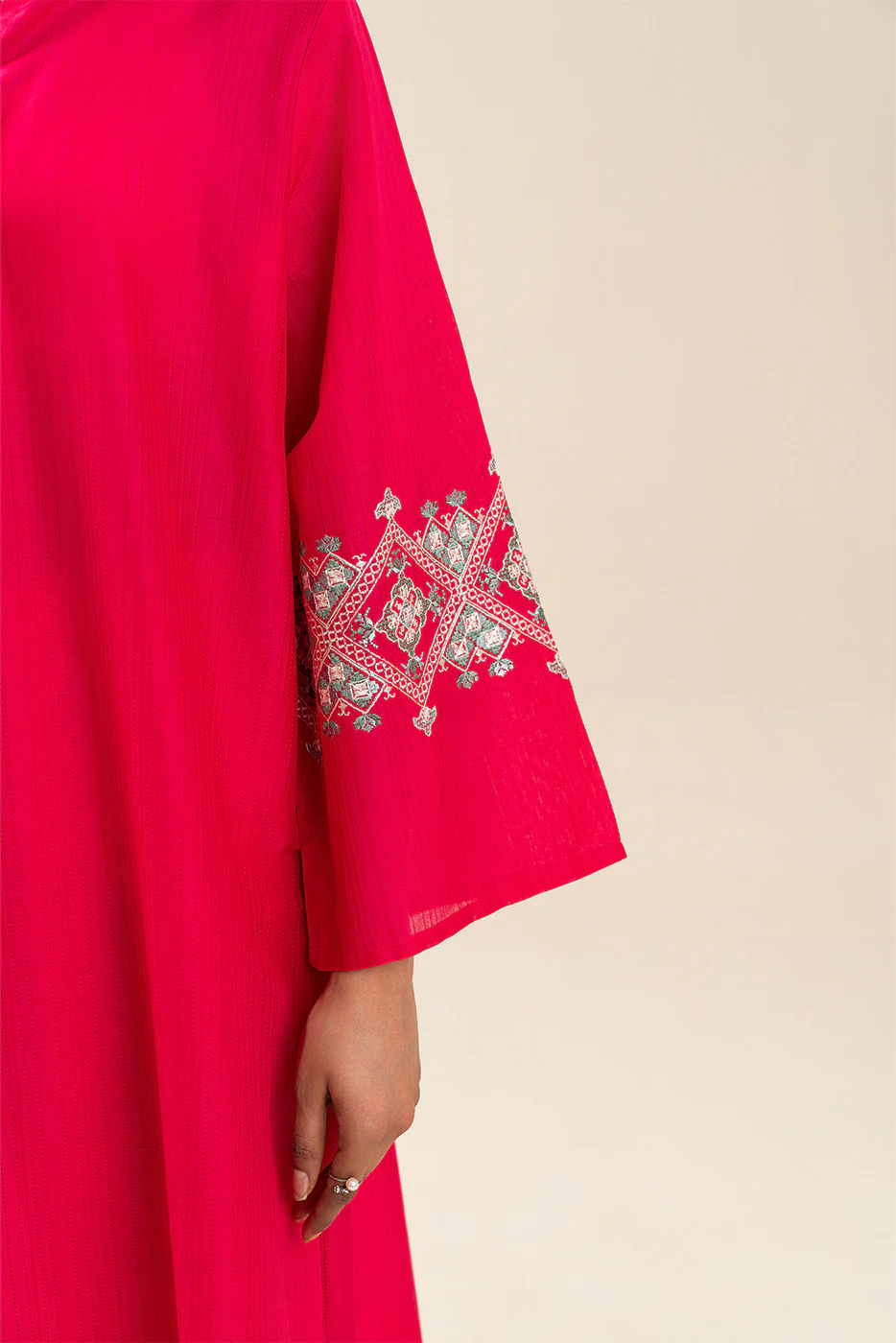 2 PIECE EMBROIDERED DORIA DOBBY SUIT (PRET) - Image 6