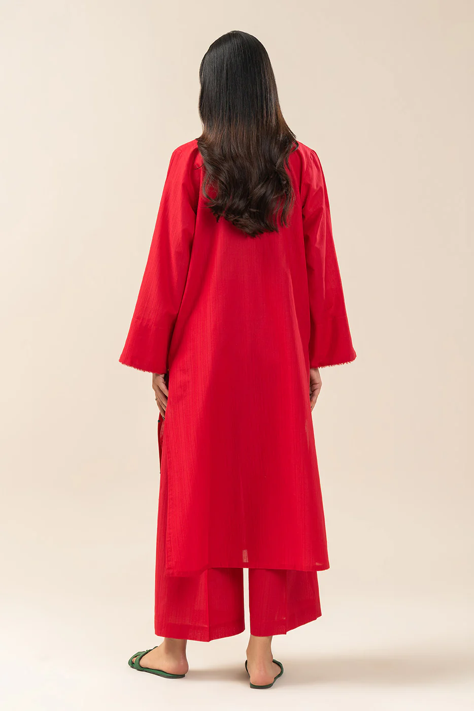 2 PIECE EMBROIDERED DORIA DOBBY SUIT (PRET) - Image 3