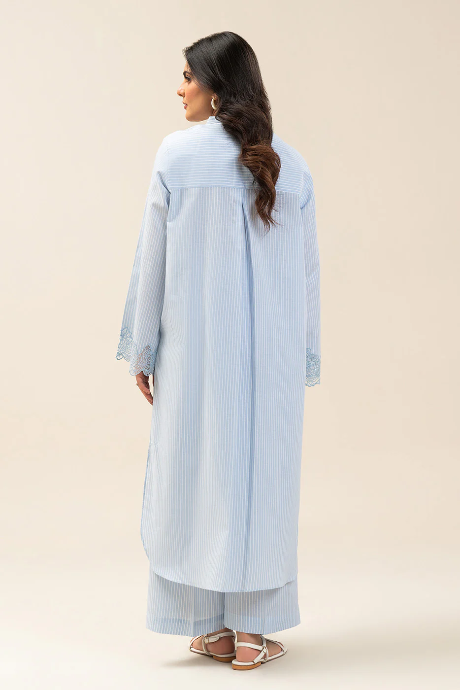 2 PIECE EMBROIDERED YARN DYED SUIT (PRET) - Image 4