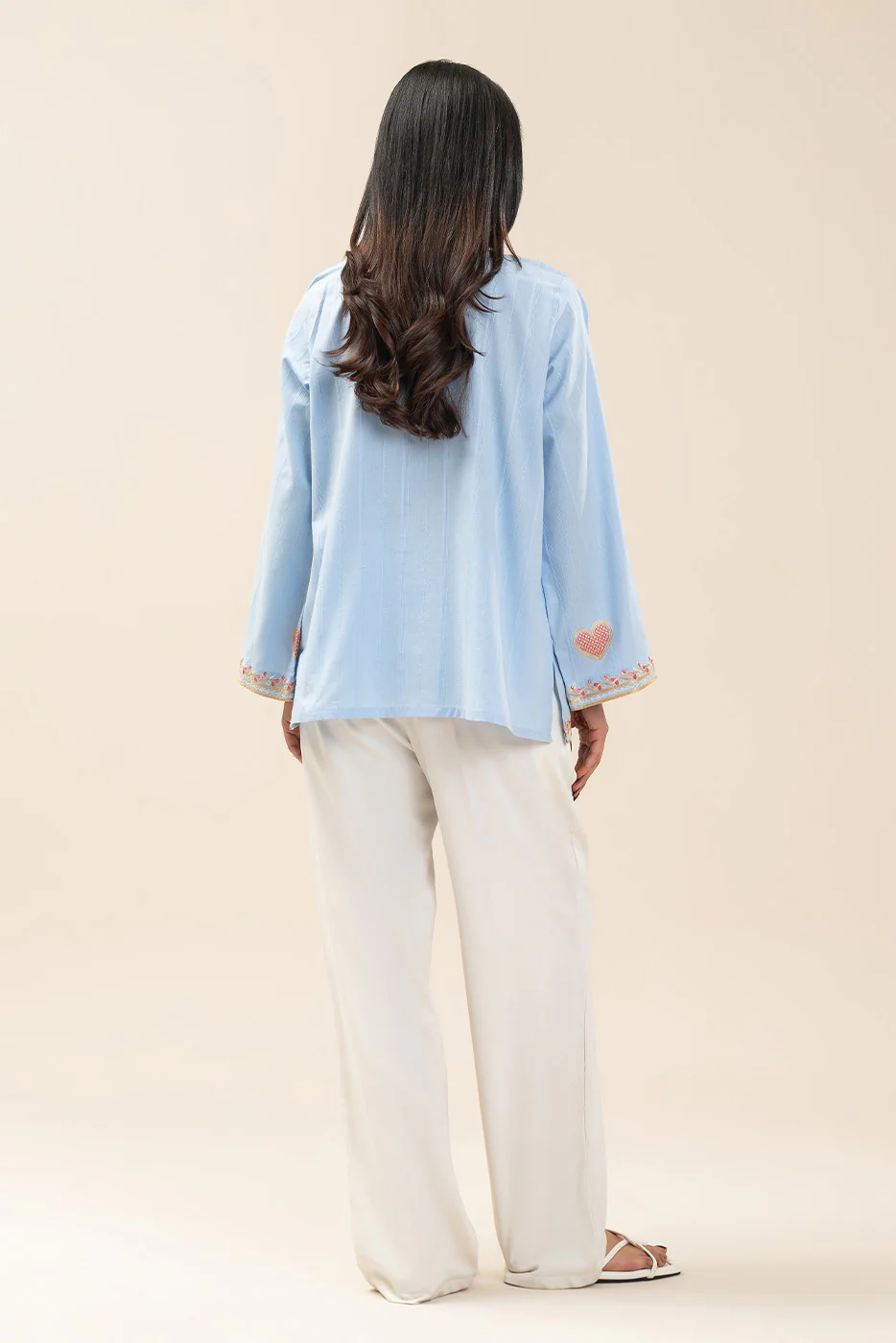 EMBROIDERED DOBBY BLOUSE (FUSION) - Image 3