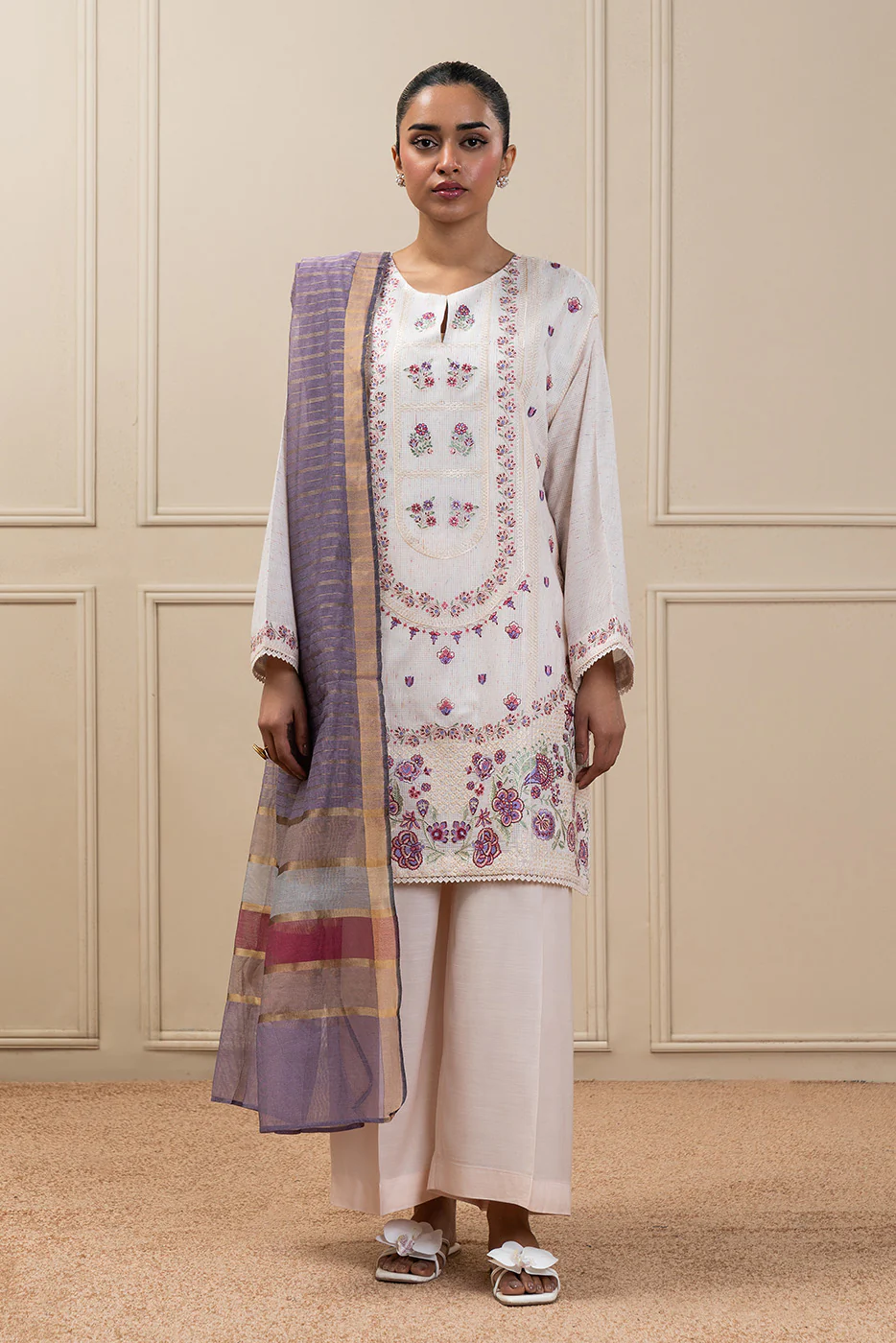 3 PIECE EMBROIDERED MULTI NEPS NET SUIT (HIGH CASUAL) - Image 2