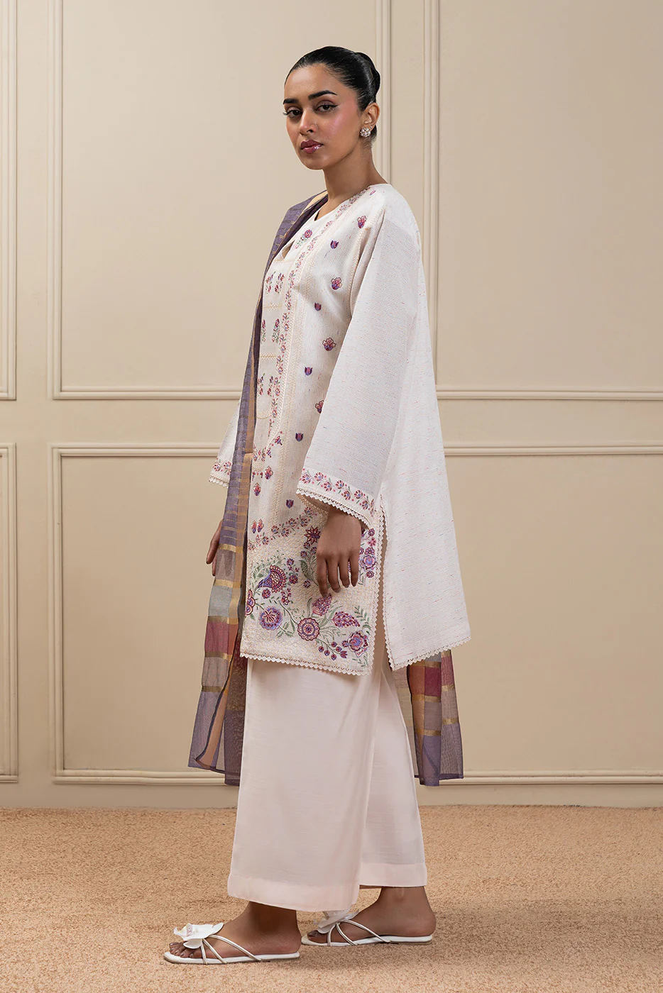 3 PIECE EMBROIDERED MULTI NEPS NET SUIT (HIGH CASUAL) - Image 3