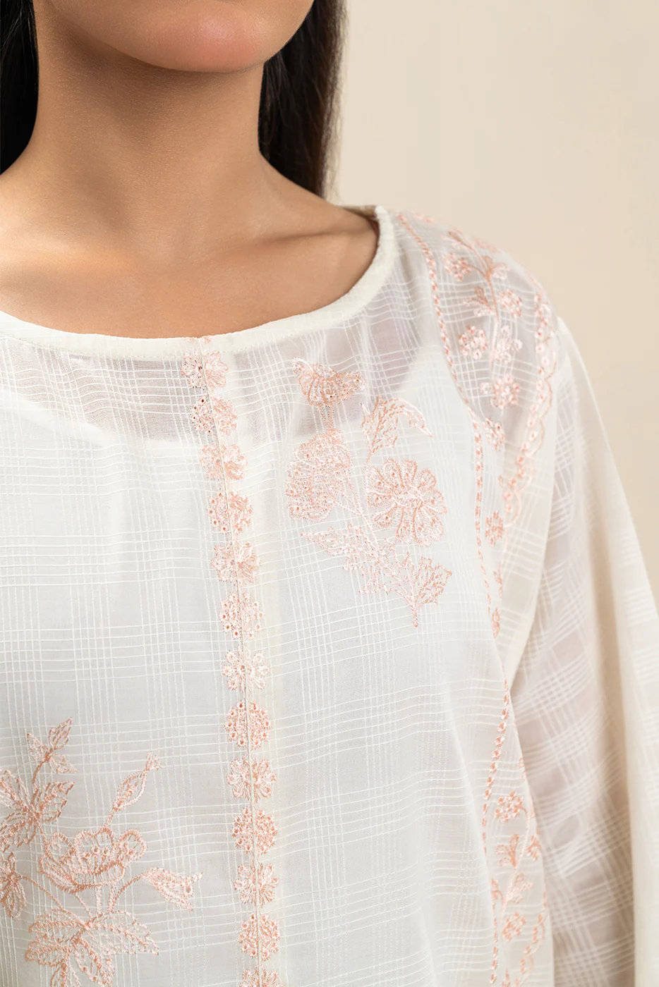 2 PIECE EMBROIDERED DORIA SUIT (PRET) - Image 5