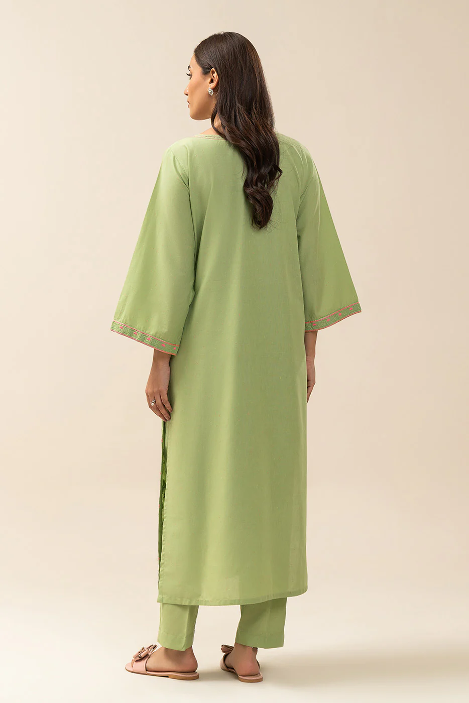 2 PIECE EMBROIDERED NEON NEPS SUIT (PRET) - Image 4