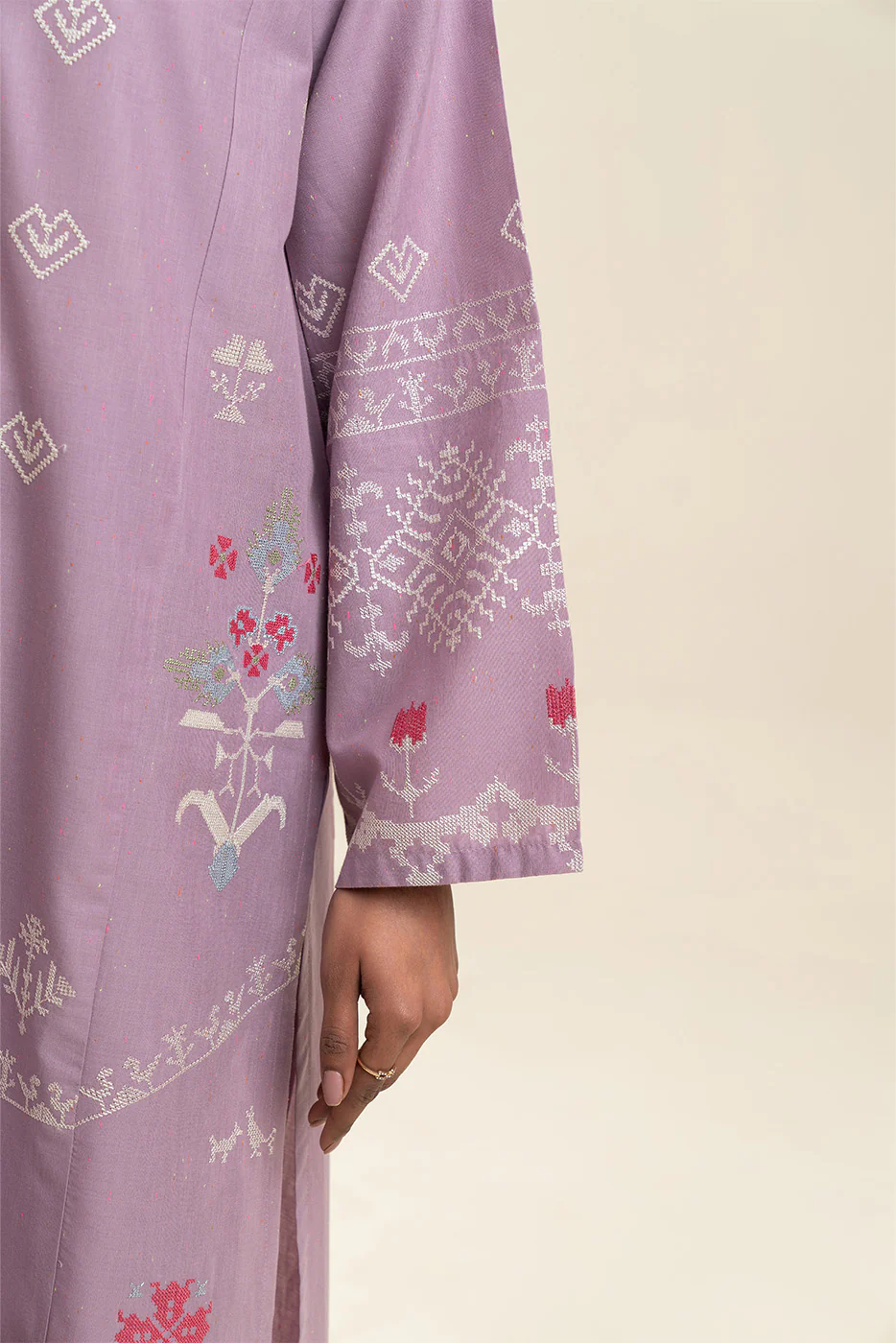 2 PIECE EMBROIDERED NEON NEPS SUIT (PRET) - Image 7