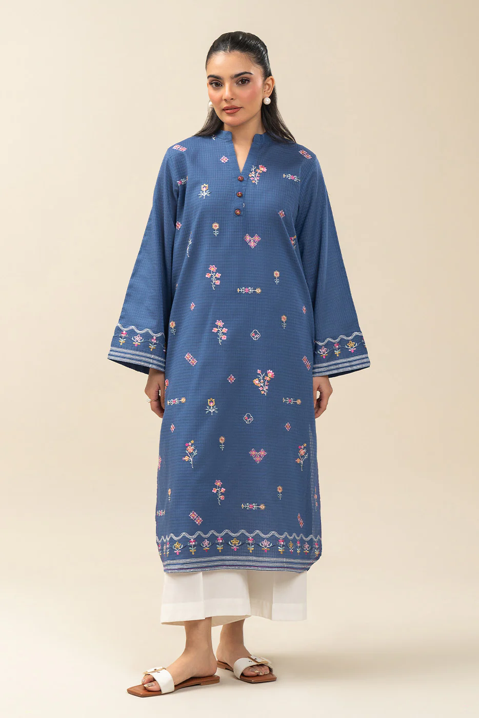 EMBROIDERED DORIA SHIRT (PRET) - Image 2
