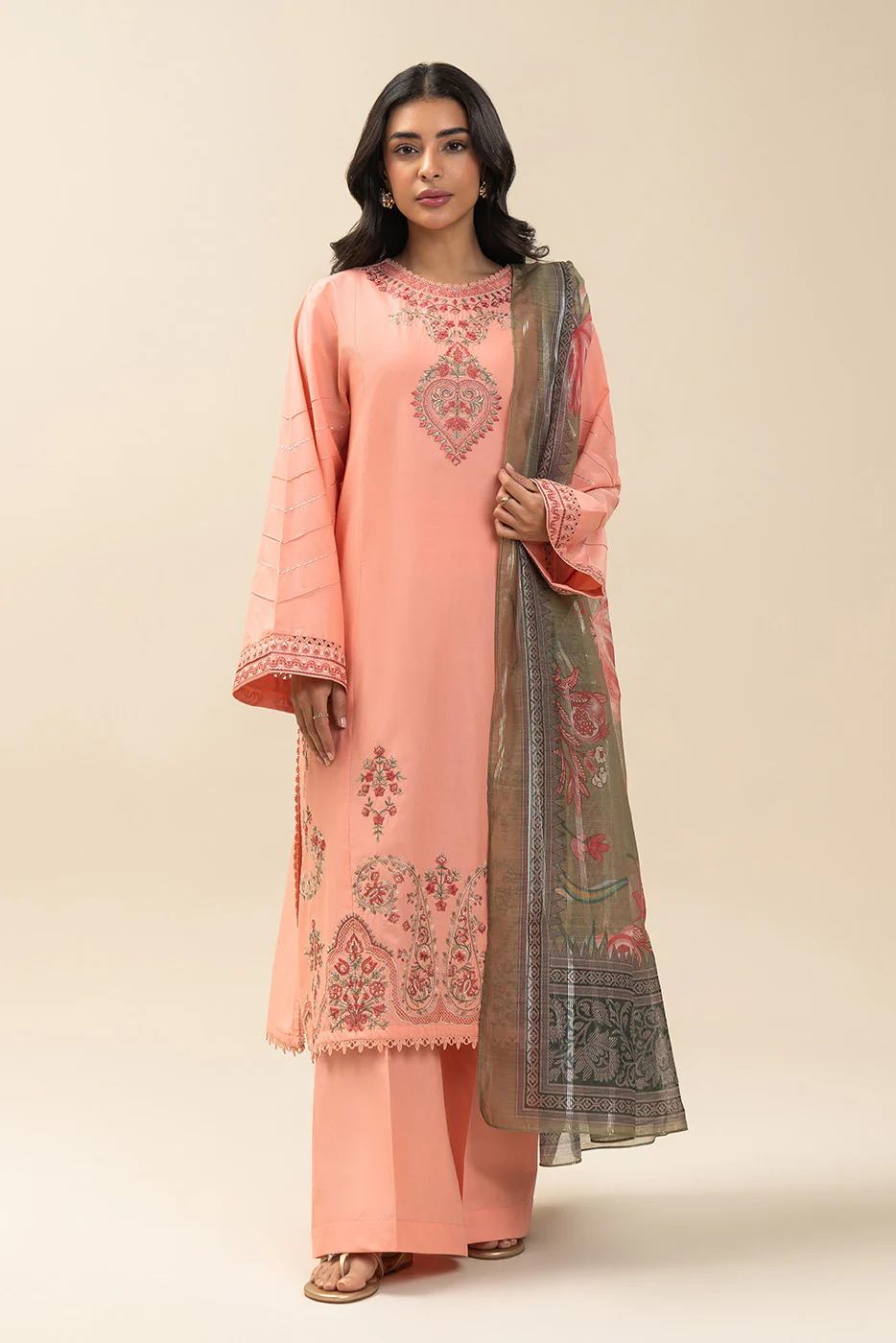 3 PIECE EMBROIDERED LAWN SUIT-ROYAL FANTASIA (UNSTITCHED) - Image 2