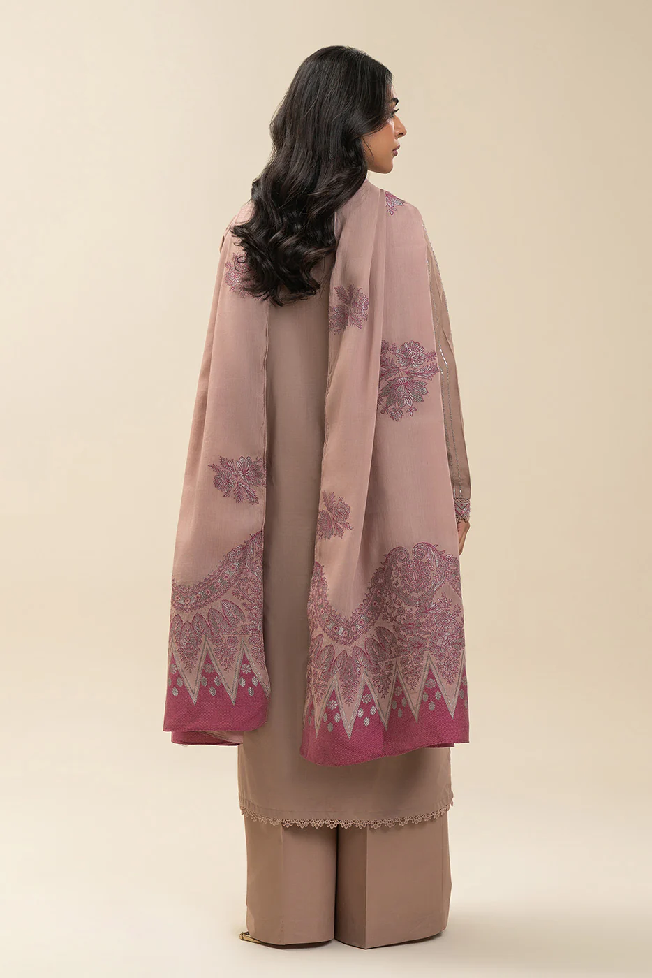 3 PIECE EMBROIDERED LAWN SUIT-DEW WHISPER (UNSTITCHED) - Image 4
