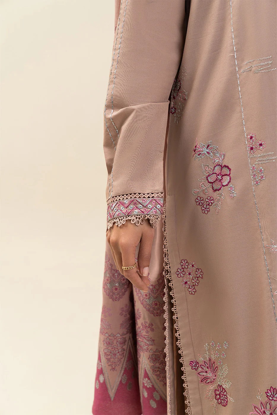 3 PIECE EMBROIDERED LAWN SUIT-DEW WHISPER (UNSTITCHED) - Image 6
