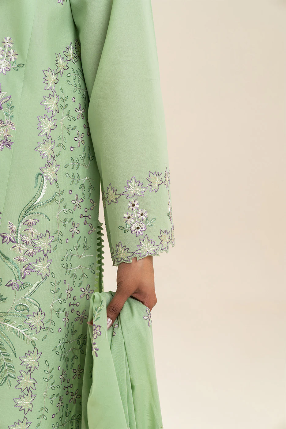 3 PIECE EMBROIDERED LAWN SUIT-SPRING BLOOM (UNSTITCHED) - Image 6