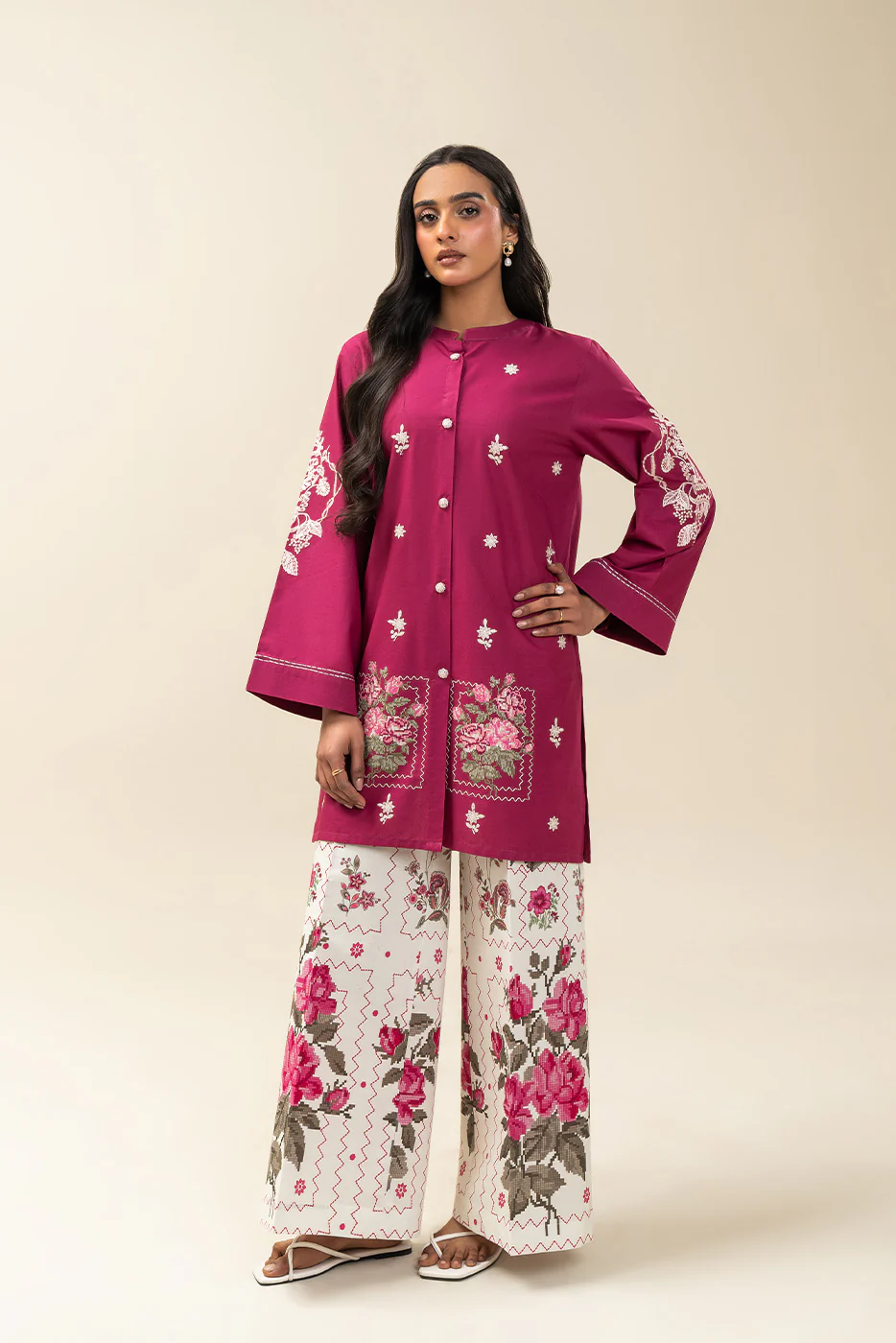 2 PIECE EMBROIDERED LAWN SUIT-CRIMSON RECLUSE (UNSTITCHED) - Image 2