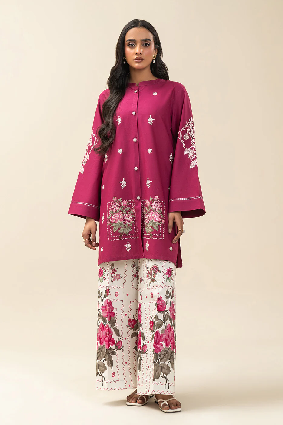 2 PIECE EMBROIDERED LAWN SUIT-CRIMSON RECLUSE (UNSTITCHED) - Image 3
