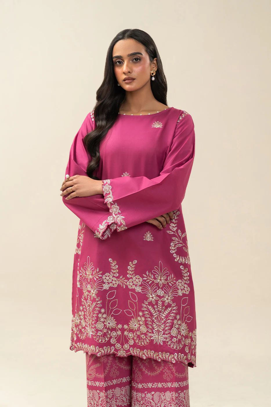 2 PIECE EMBROIDERED LAWN SUIT-RIPE CHERRIES (UNSTITCHED) - Image 3