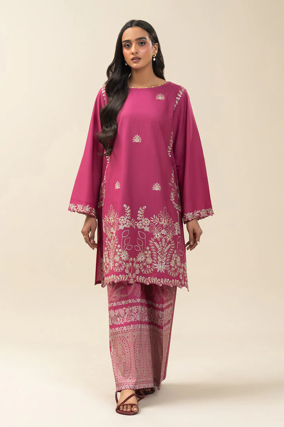2 PIECE EMBROIDERED LAWN SUIT-RIPE CHERRIES (UNSTITCHED) - Image 4