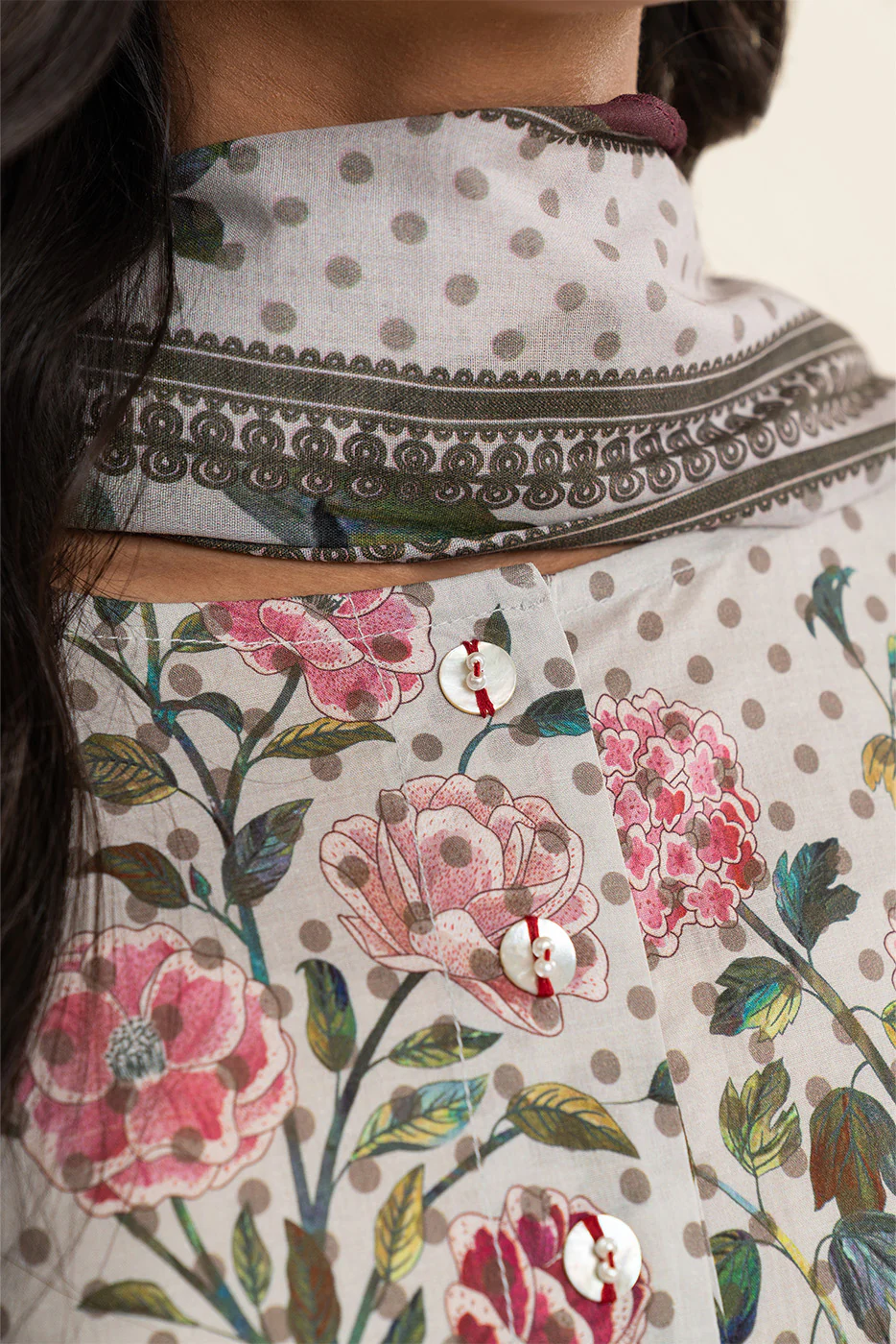 3 PIECE PRINTED LAWN SUIT-ENCHANTED BLOOM (UNSTITCHED) - Image 5