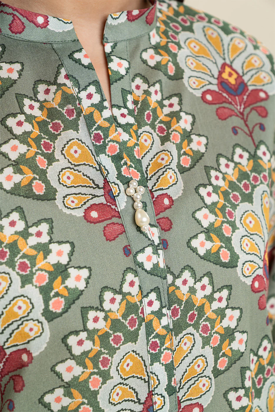 3 PIECE PRINTED LAWN SUIT-SAGE BLISS (UNSTITCHED) - Image 4