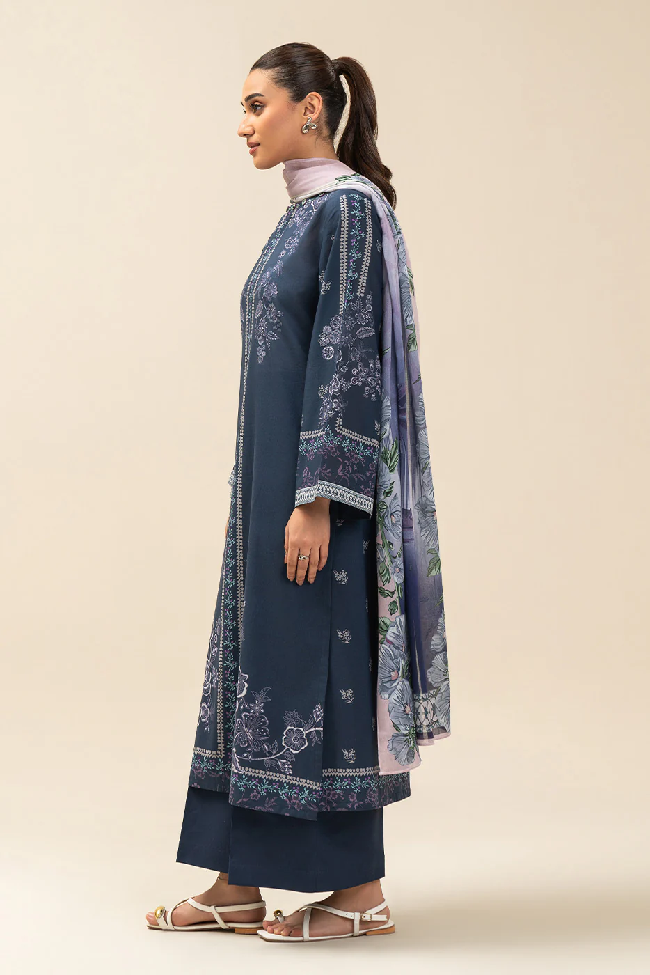 3 PIECE PRINTED LAWN SUIT-AEGEAN DREAM (UNSTITCHED) - Image 5