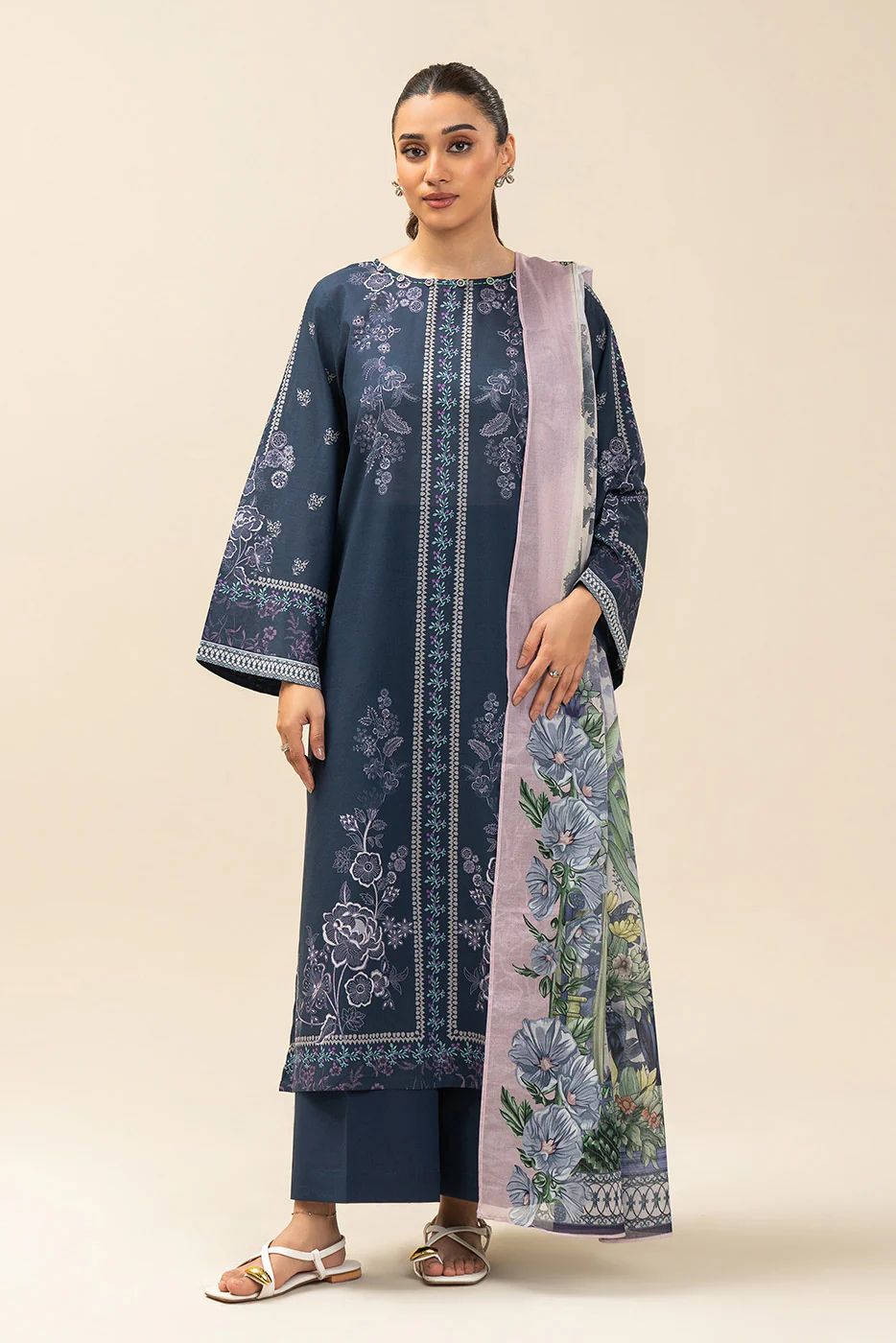 3 PIECE PRINTED LAWN SUIT-AEGEAN DREAM (UNSTITCHED) - Image 6