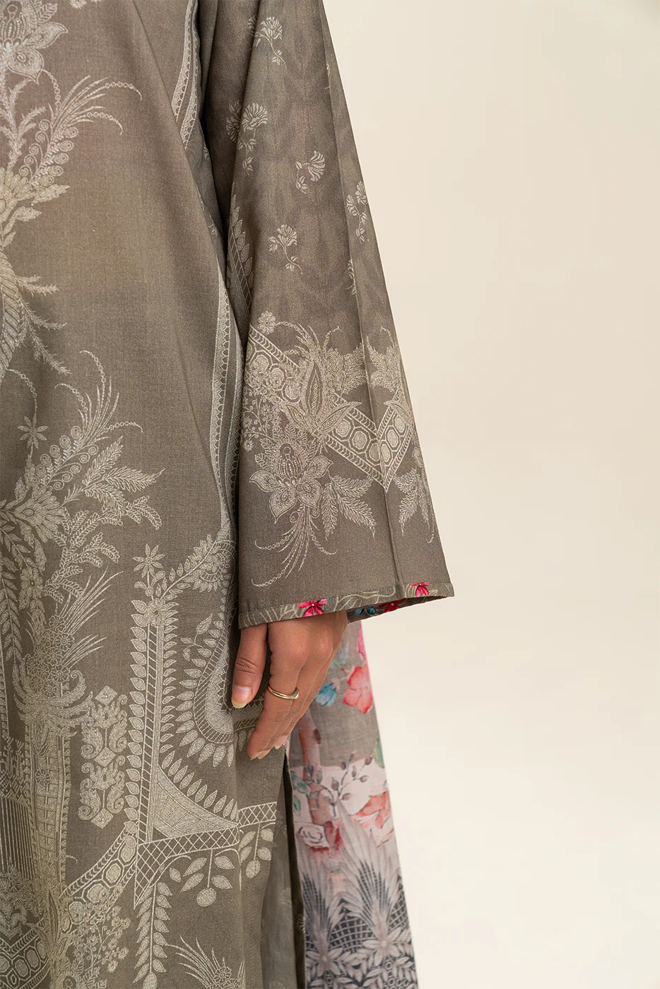 3 PIECE PRINTED LAWN SUIT-FLORA BLUSH (UNSTITCHED) - Image 2