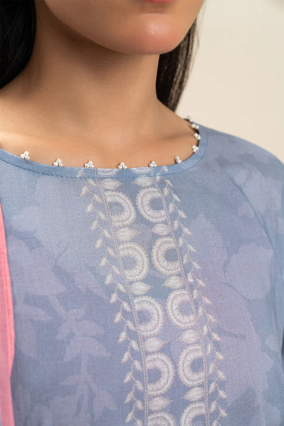 3 PIECE PRINTED LAWN SUIT-DAZZLE SAGE (UNSTITCHED) - Image 4