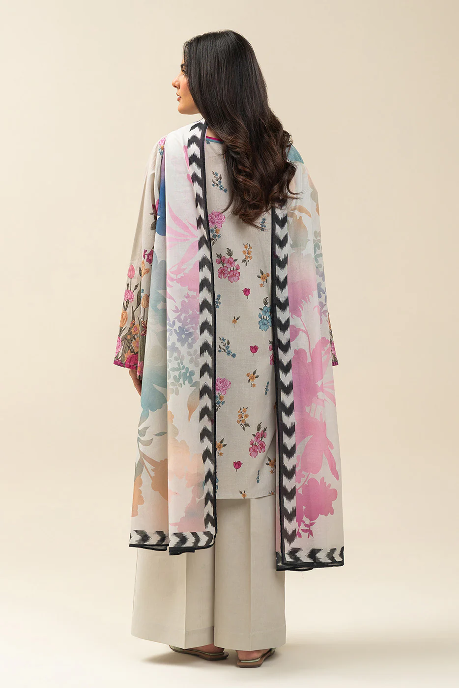 3 PIECE PRINTED LAWN SUIT-CANDY DOMINION (UNSTITCHED) - Image 3