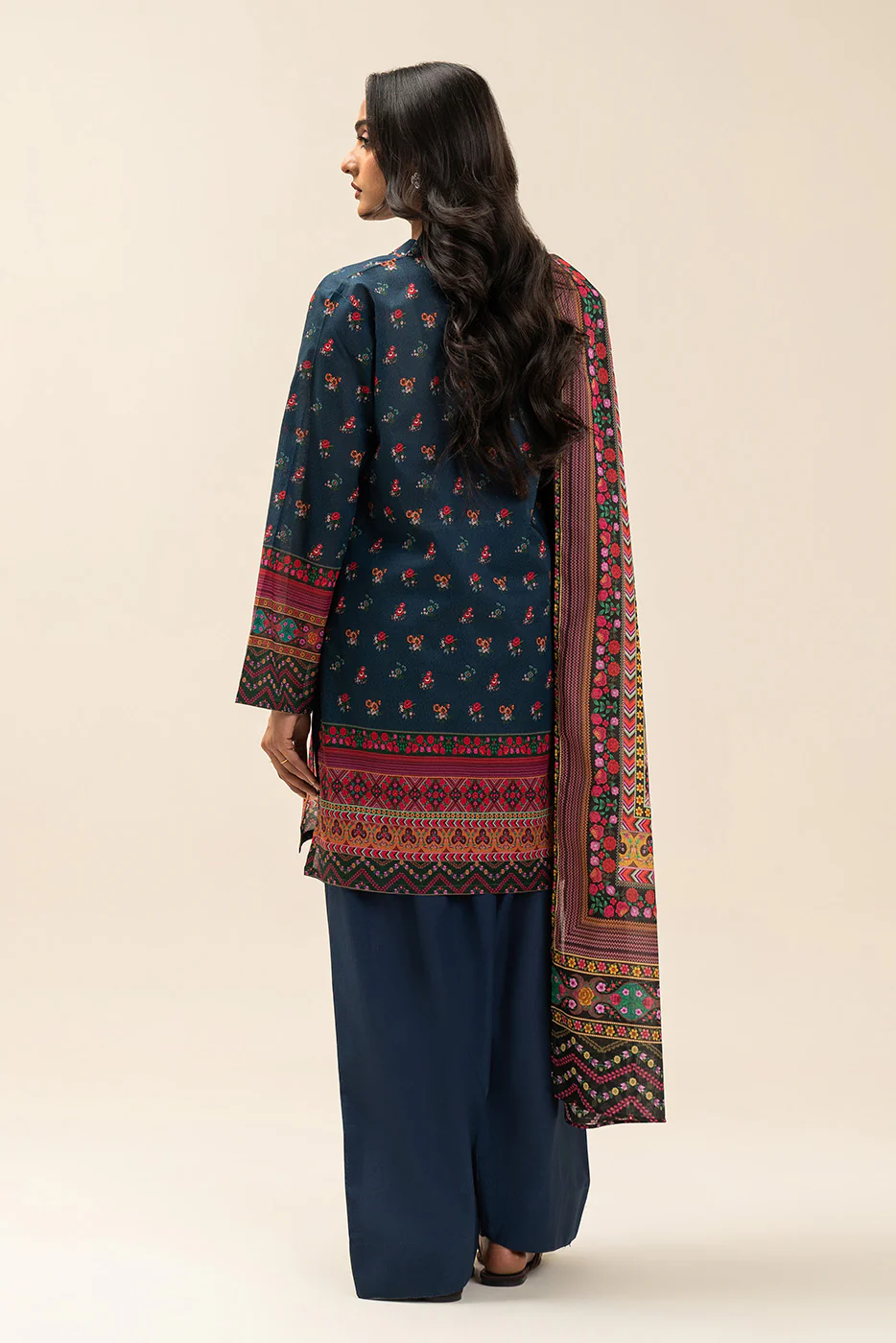 3 PIECE PRINTED LAWN SUIT-FLORAL SAGA (UNSTITCHED) - Image 3