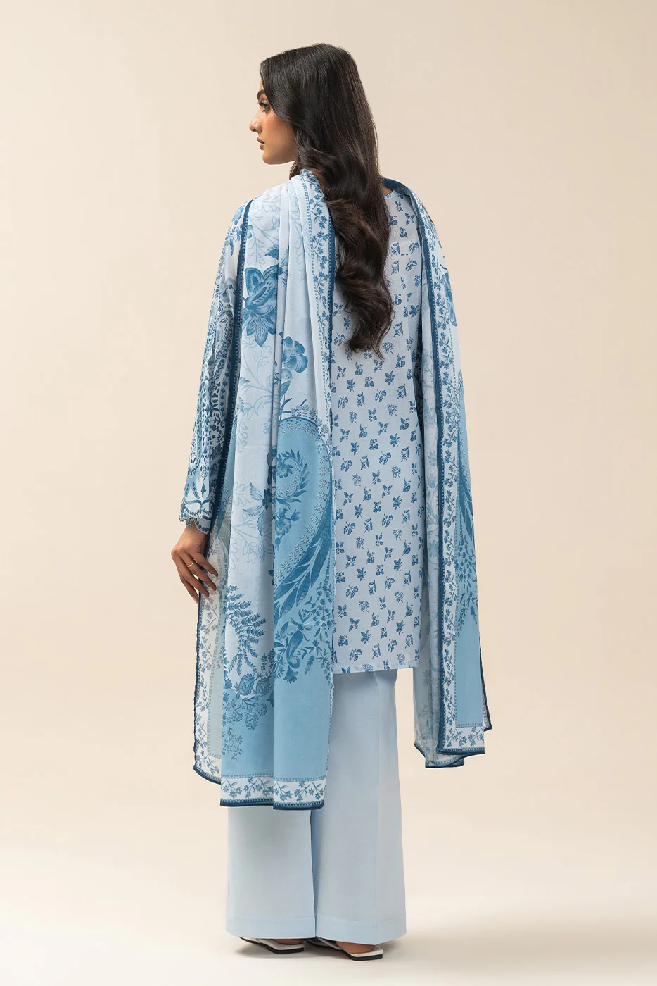 3 PIECE PRINTED LAWN SUIT-AZUL AURA (UNSTITCHED) - Image 3