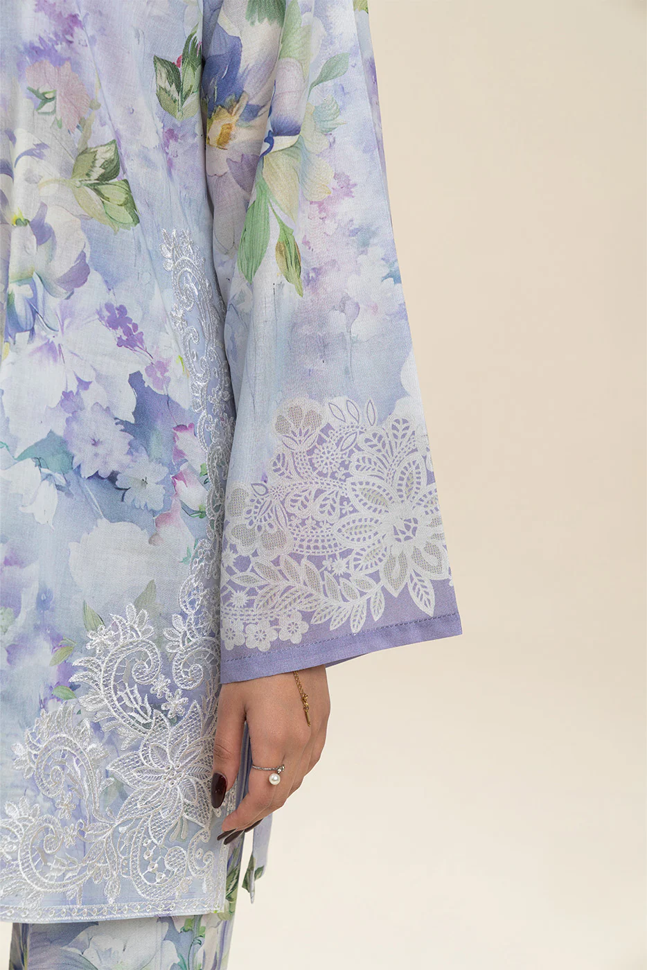 2 PIECE EMBROIDERED LAWN SUIT-AMETHYST GROVE (UNSTITCHED) - Image 6