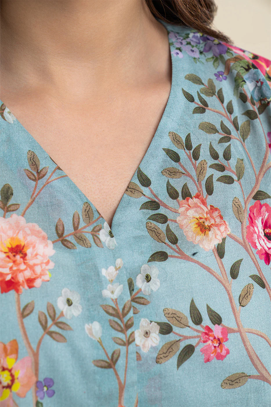 2 PIECE PRINTED LAWN SUIT-FLORA DREAM SUIT - Image 3