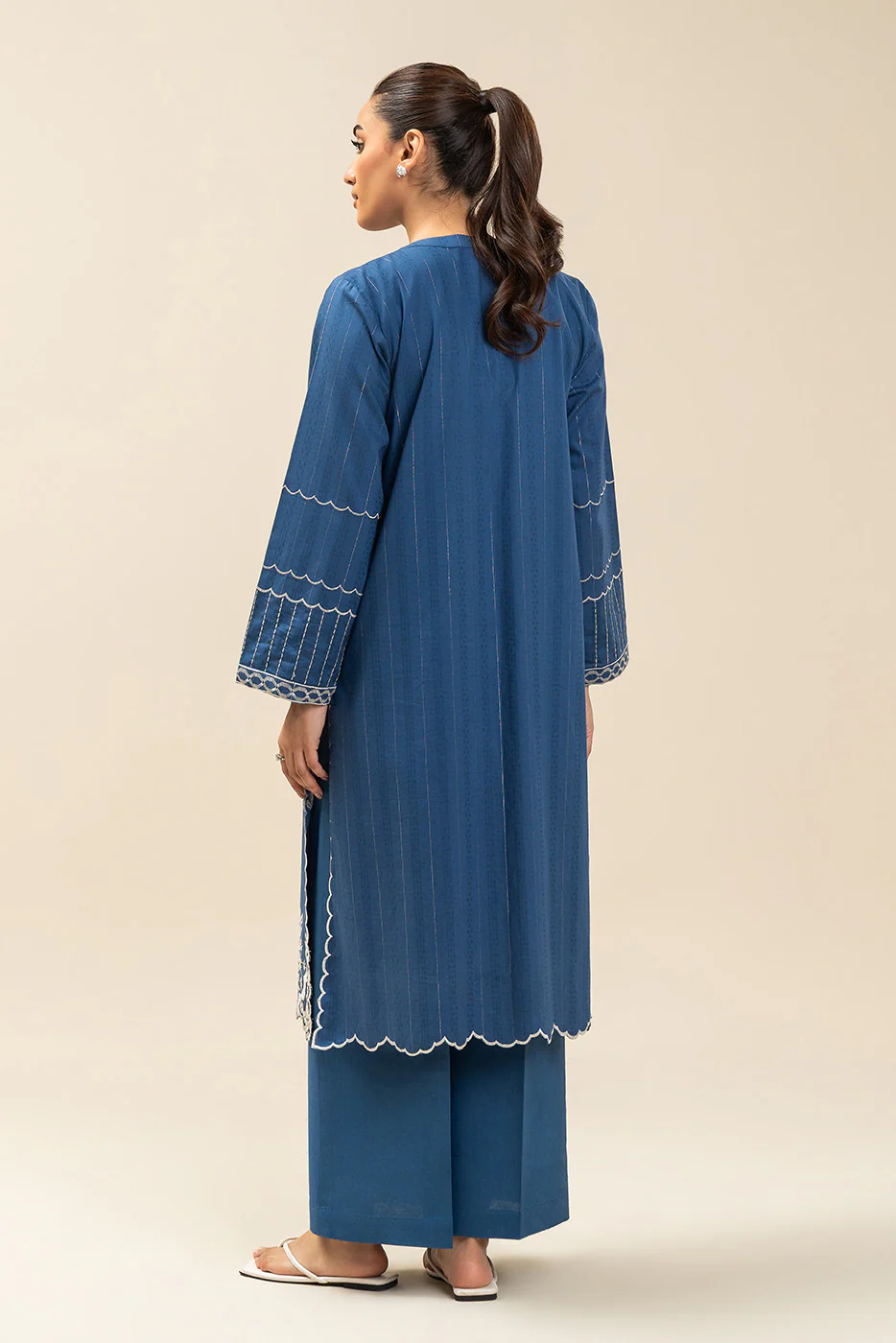 1 PIECE EMBROIDERED  TEXTURED LAWN SUIT-RIVIERA (UNSTITCHED) - Image 2