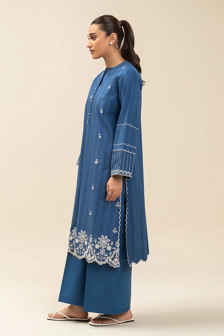 1 PIECE EMBROIDERED  TEXTURED LAWN SUIT-RIVIERA (UNSTITCHED) - Image 3