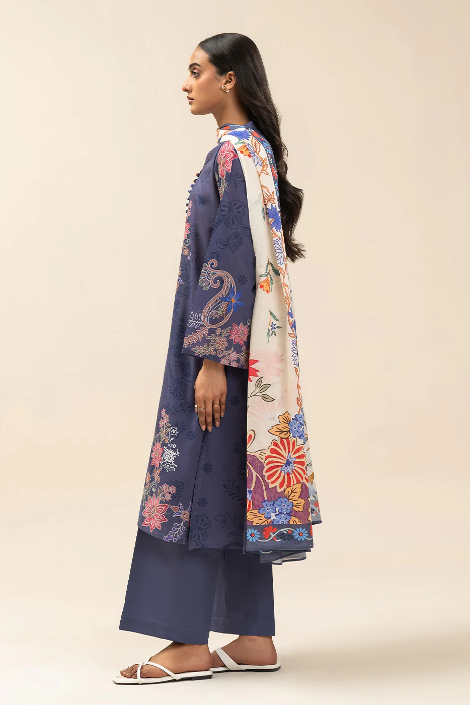 3 PIECE PRINTED LAWN SUIT-BERYL HERB (UNSTITCHED) - Image 4