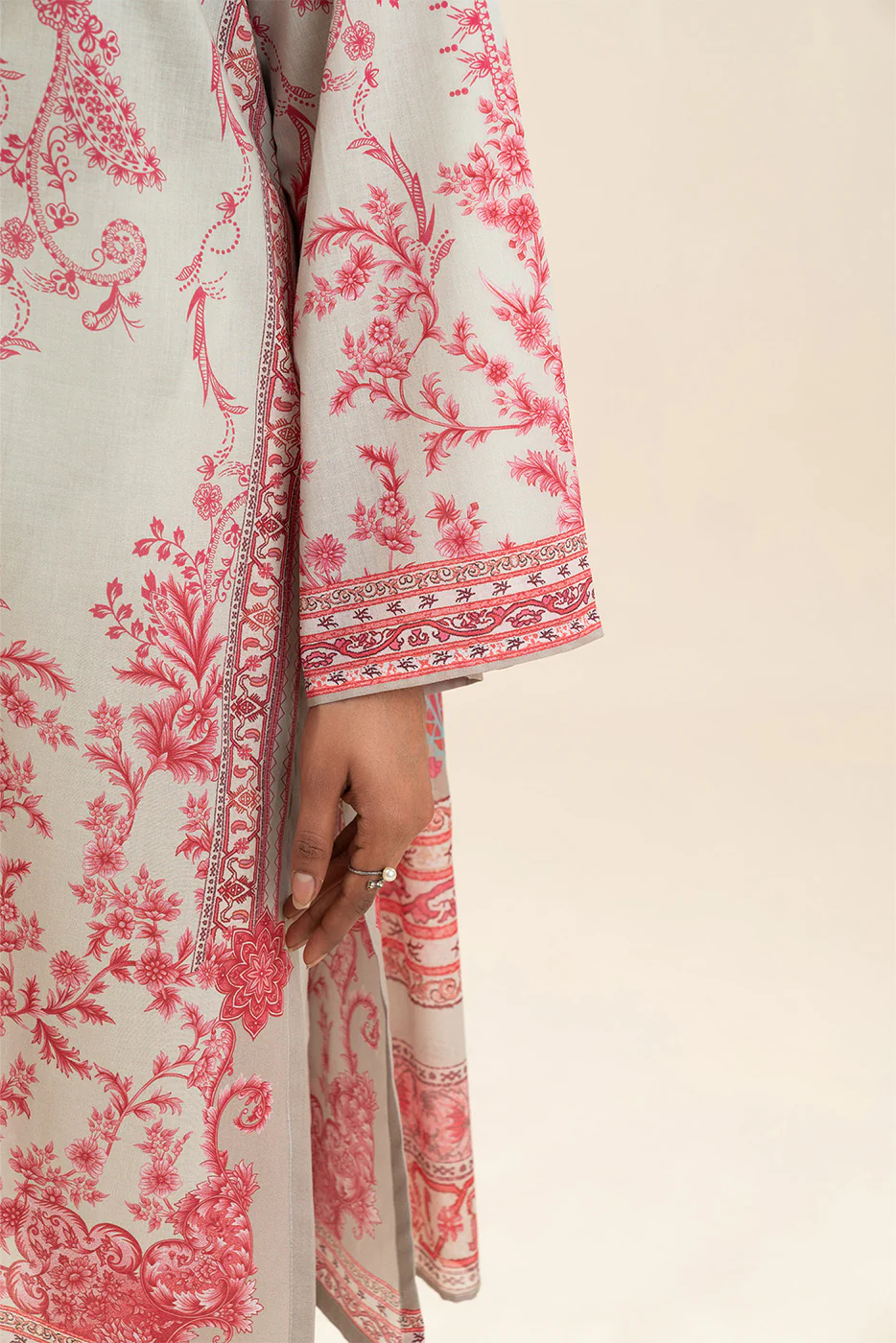 3 PIECE PRINTED LAWN SUIT-CRIMSON SUN (UNSTITCHED) - Image 6
