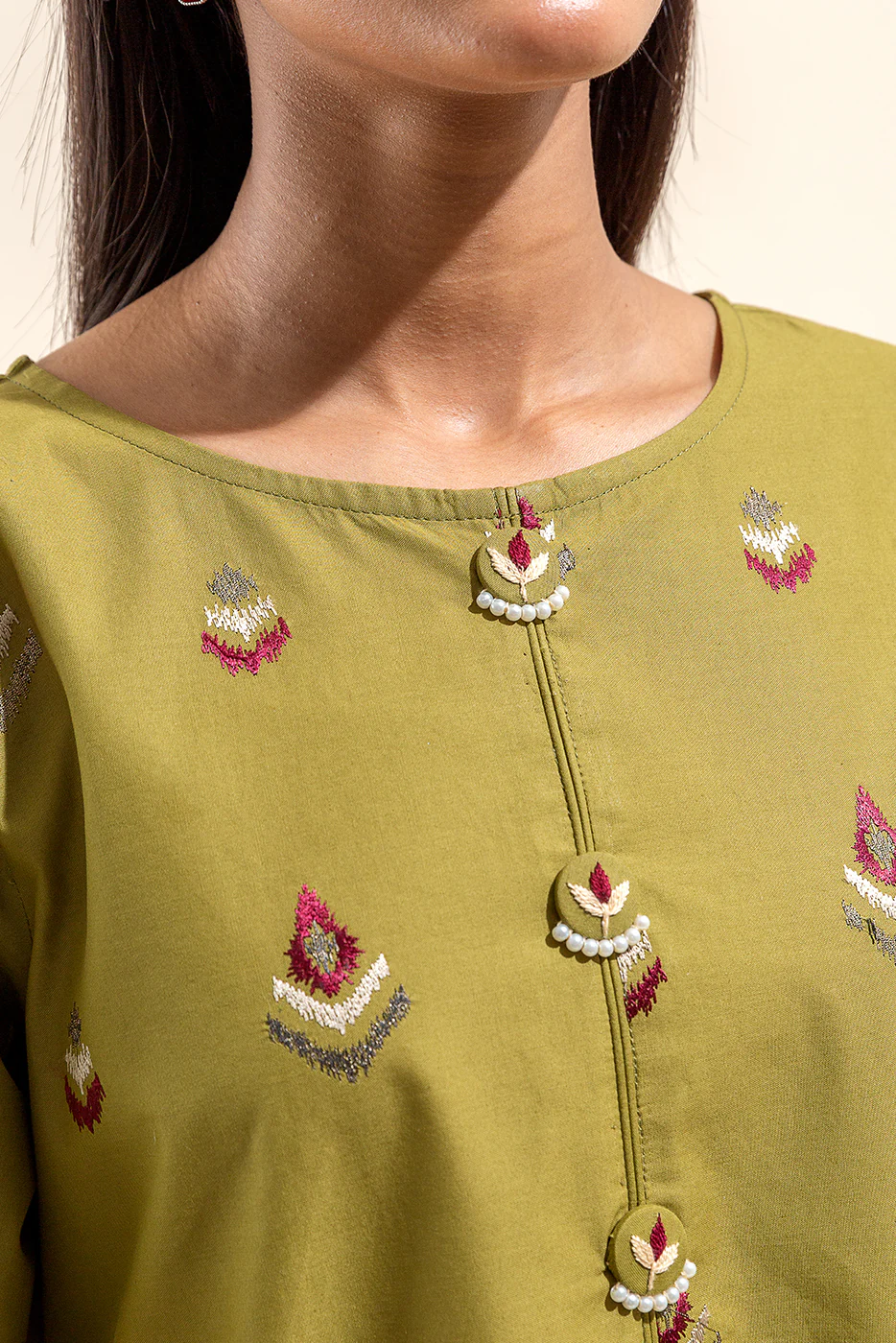 2 PIECE EMBROIDERED LAWN SUIT-TRIBAL CHARM (UNSTITCHED) - Image 4