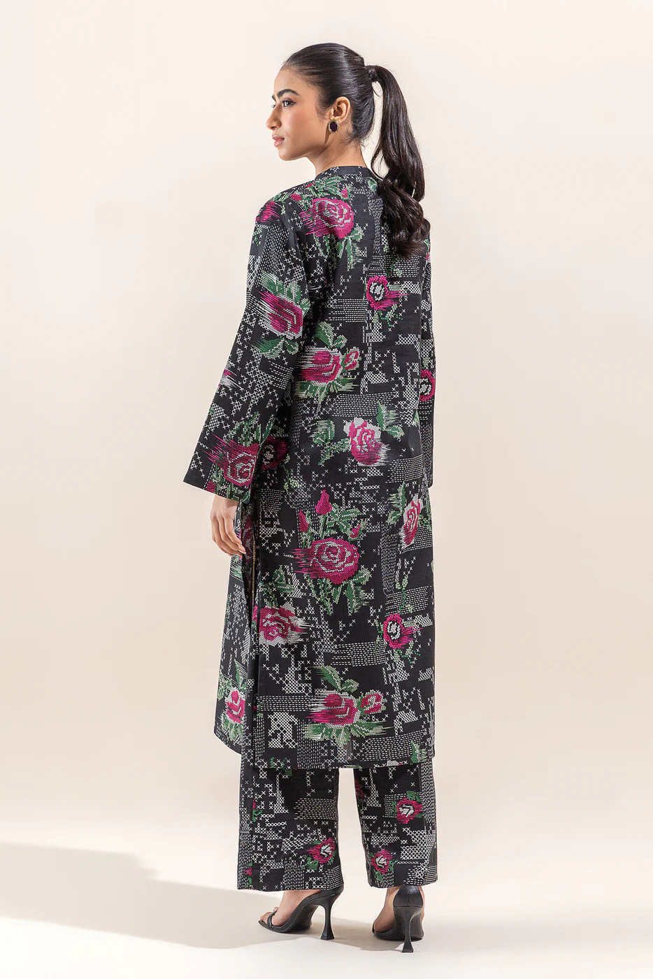 2 PIECE PRINTED LAWN SUIT-HAZED NIGHT (UNSTITCHED) - Image 5