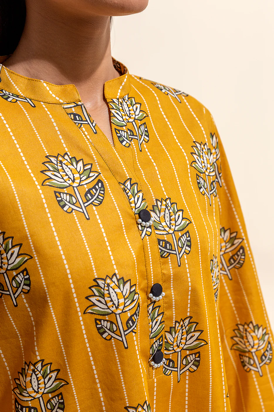 2 PIECE PRINTED LAWN SUIT-DANDELION BREEZE (UNSTITCHED) - Image 3