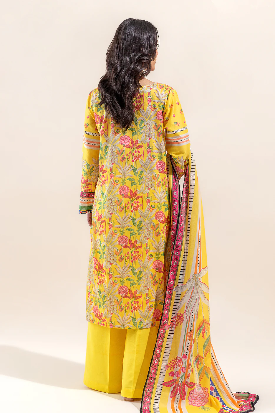 3 PIECE PRINTED LAWN SUIT-JOYFUL SPRING (UNSTITCHED) - Image 5
