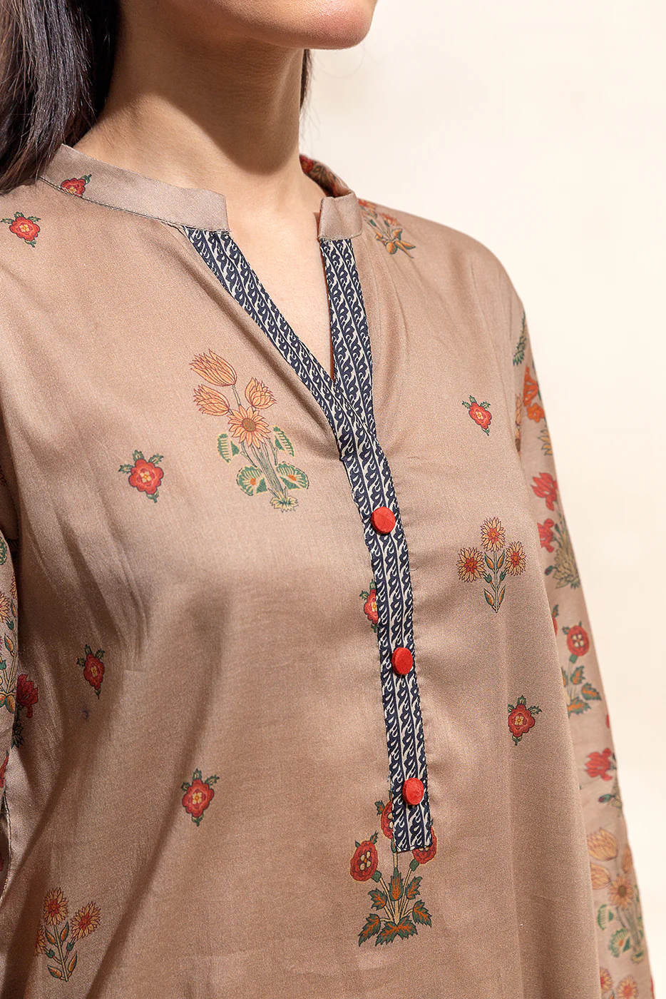 3 PIECE PRINTED LAWN SUIT-HAZEL JOY (UNSTITCHED) - Image 4