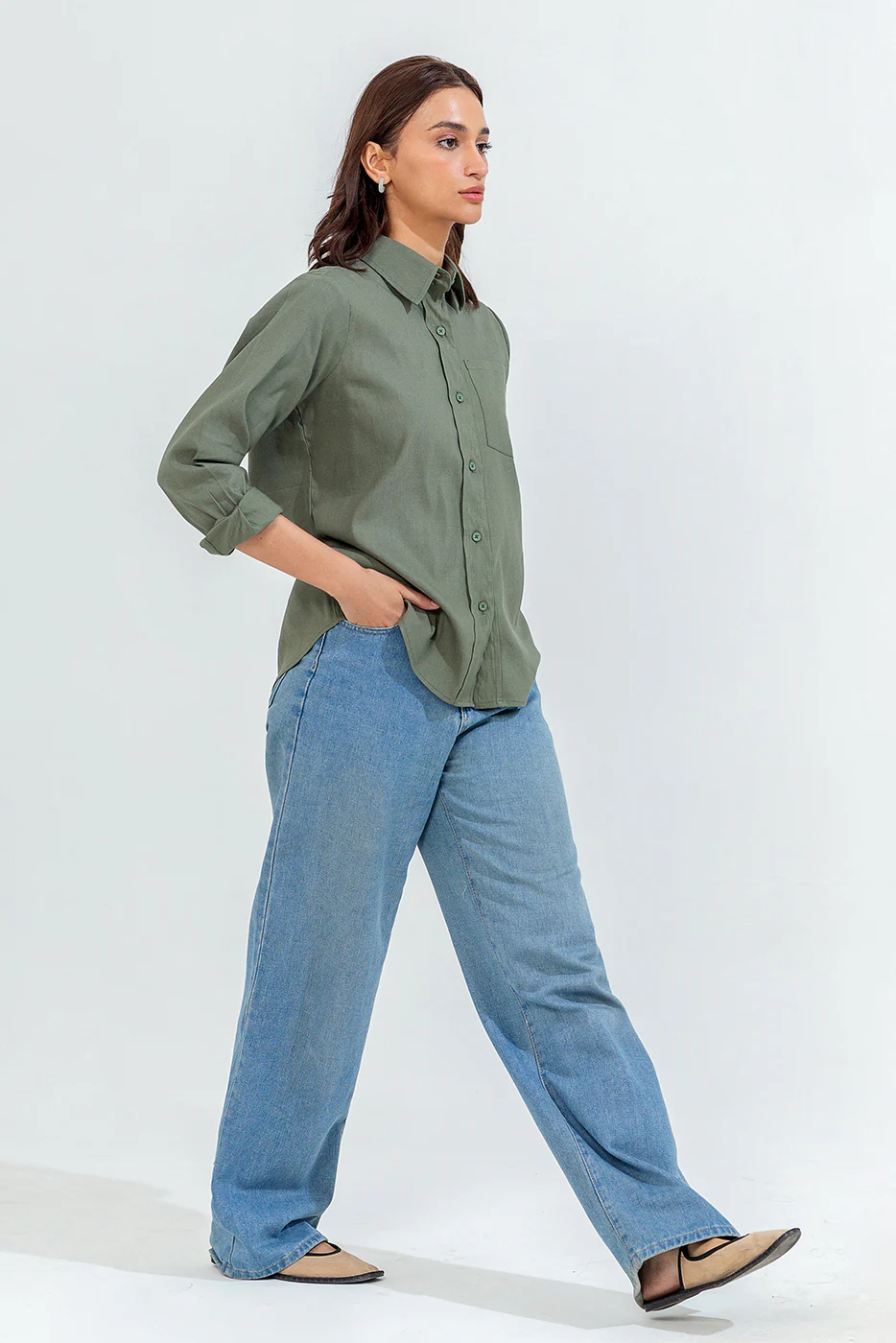 BASIC BUTTON-THROUGH SHIRT - Image 7