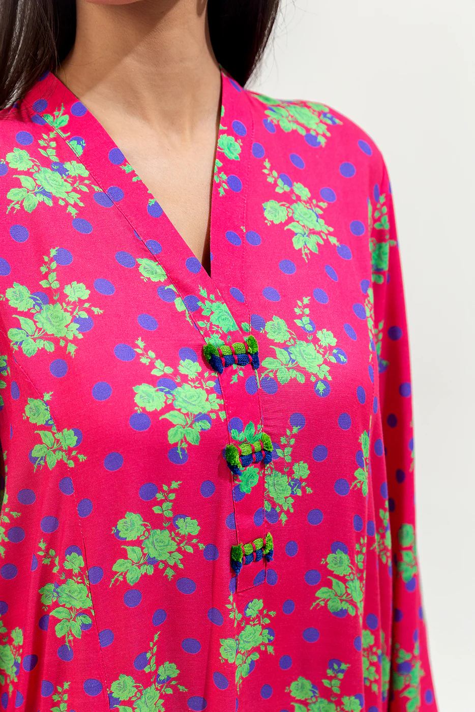 2 PIECE PRINTED VISCOSE SUIT (PRET) - Image 4
