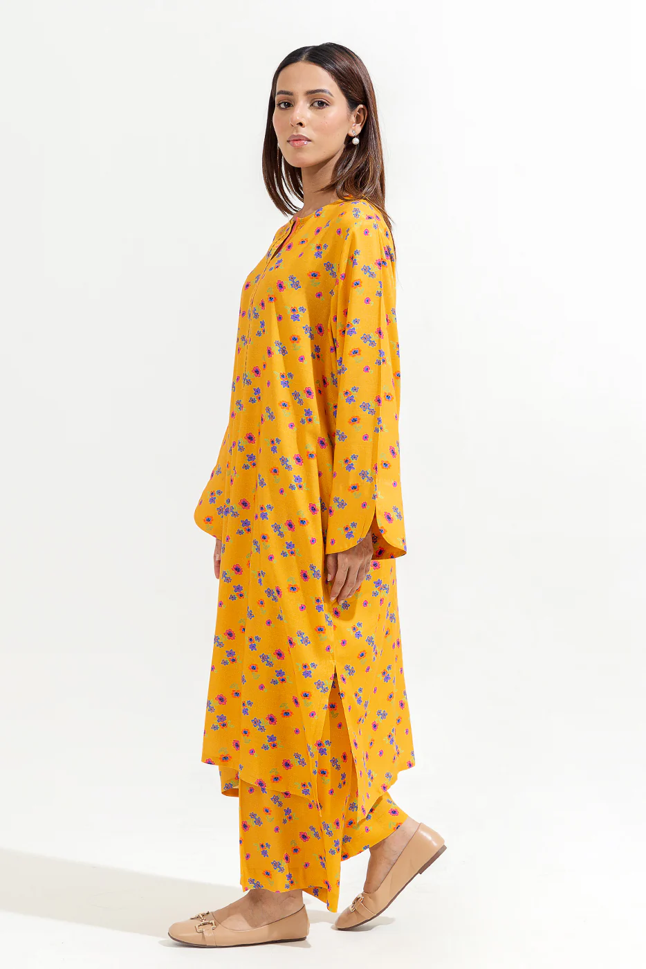 2 PIECE PRINTED VISCOSE SUIT (PRET) - Image 5