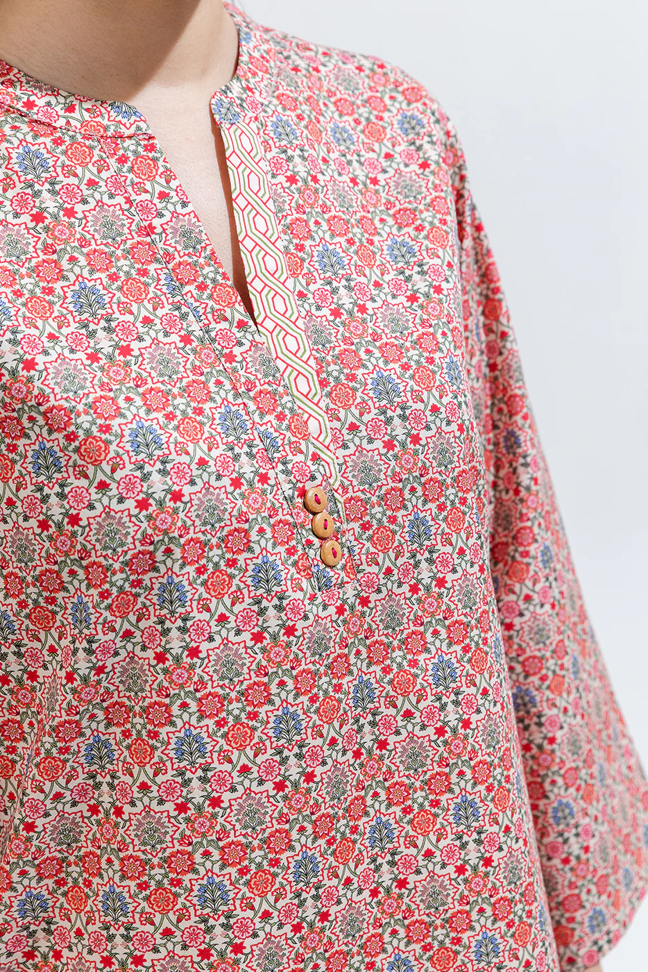 PRINTED CAMBRIC SHIRT (PRET) - Image 5