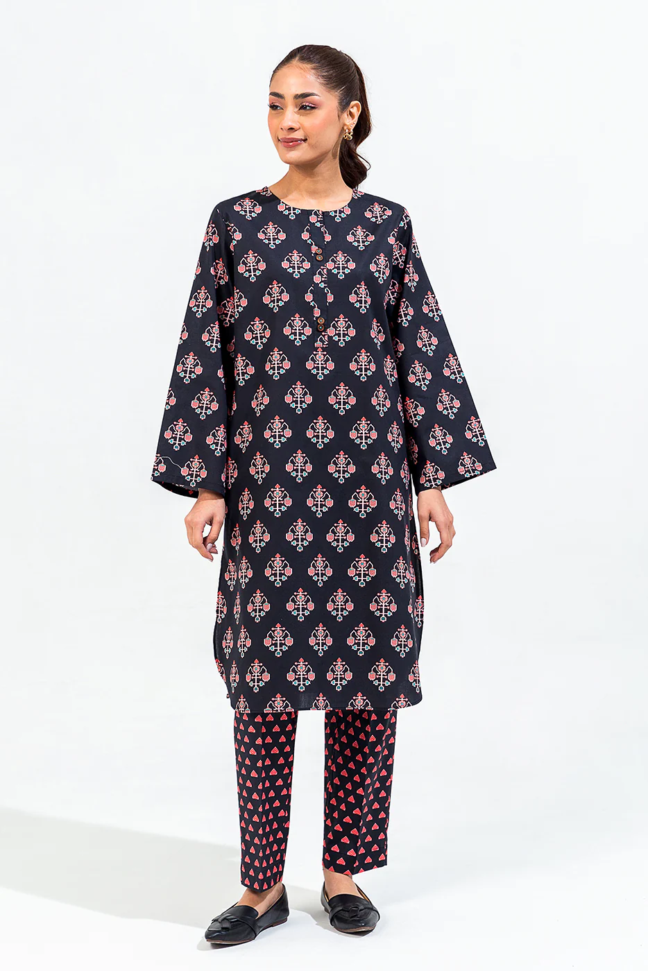 PRINTED CAMBRIC SHIRT (PRET) - Image 2