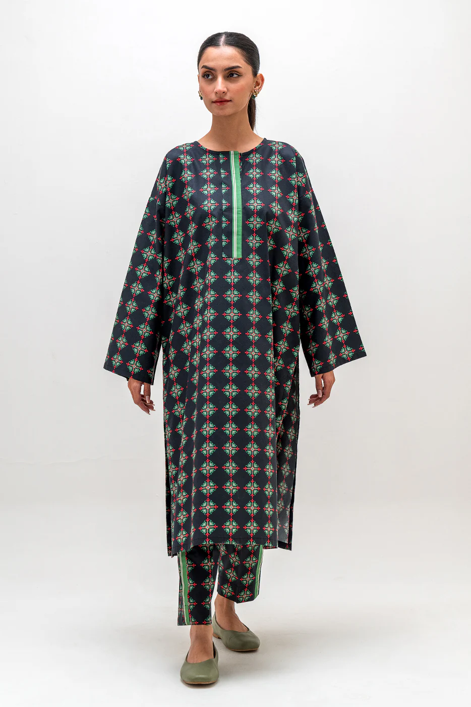 PRINTED CAMBRIC SHIRT (PRET) - Image 2
