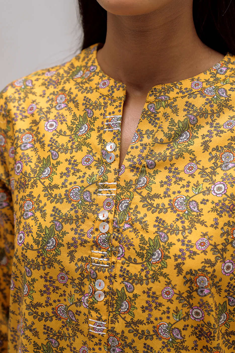 PRINTED CAMBRIC SHIRT (PRET) - Image 4