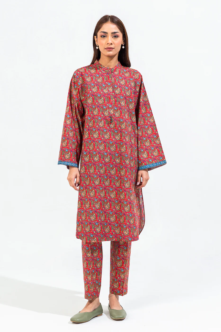 PRINTED CAMBRIC SHIRT (PRET) - Image 2