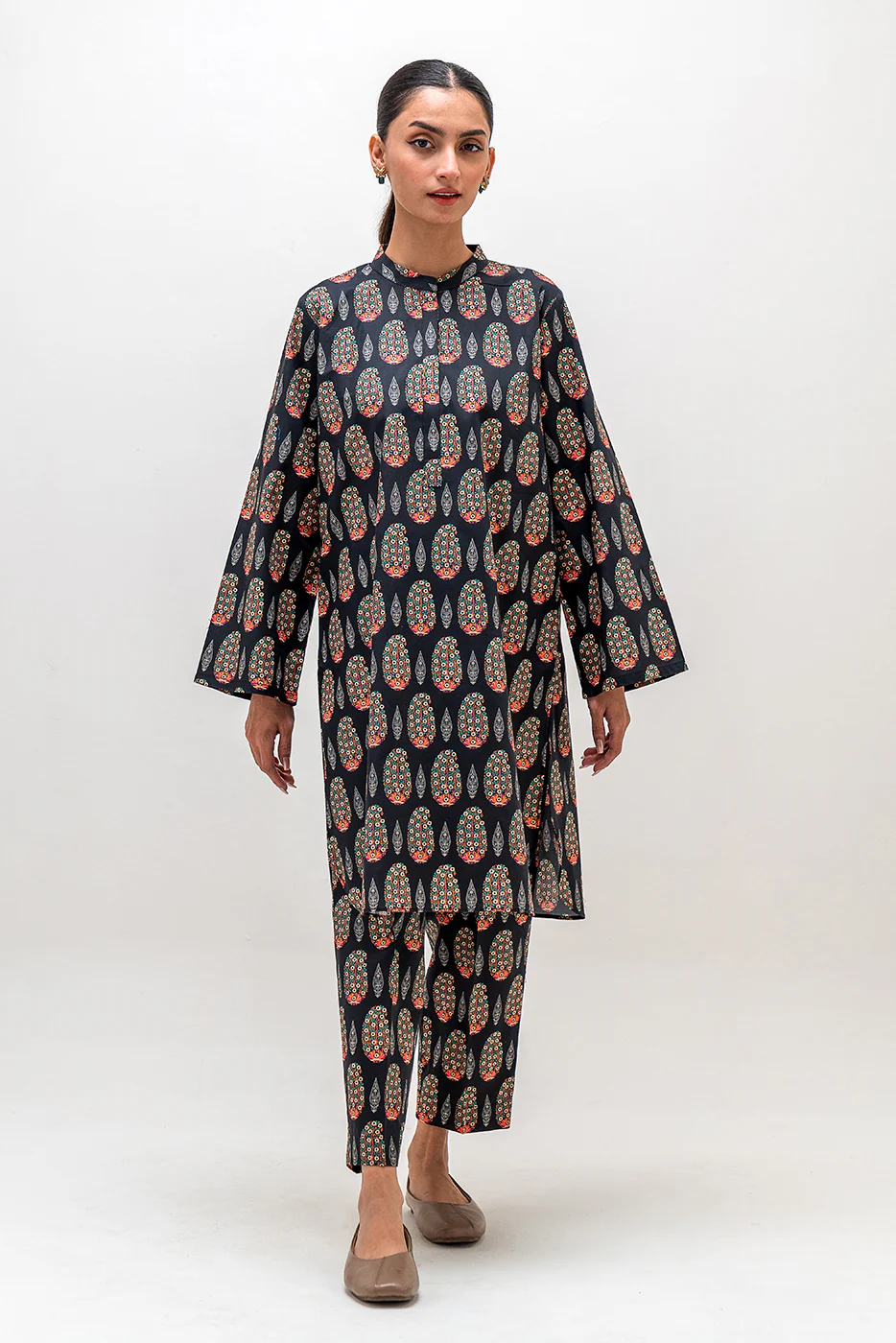 PRINTED CAMBRIC SHIRT (PRET) - Image 2